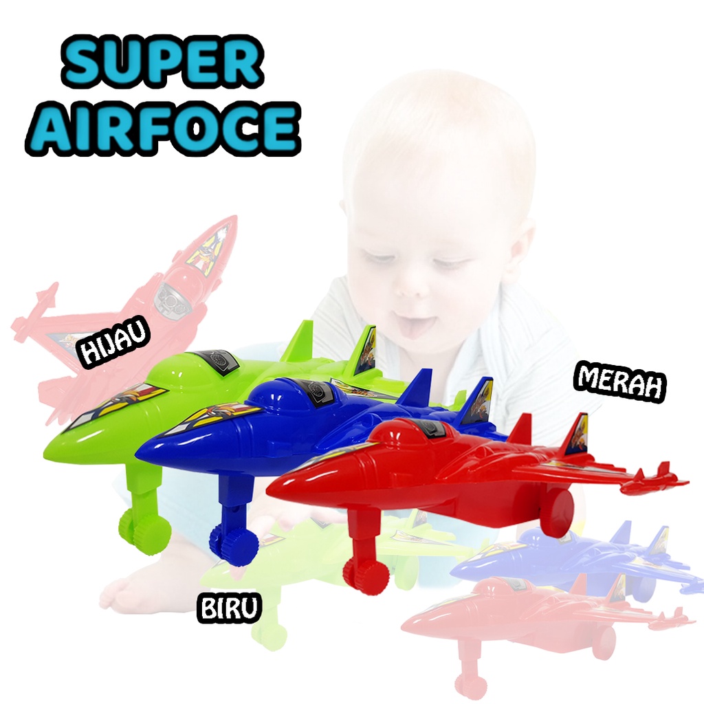 Mainan Pesawat Tarik/ Toys  Super Airfoce LT38 JSP