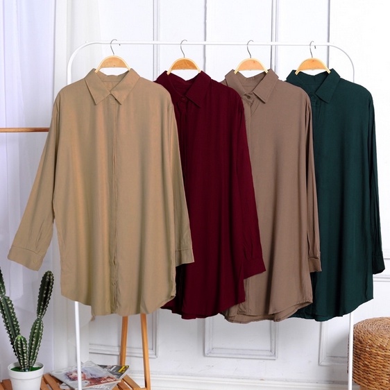 KEMEJA PUTIH WANITA LENGAN PANJANG blouse Mariyam  remaja KERJA KANTOR baju murah model kekinian