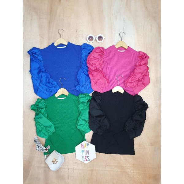 Blouse Tangan Balon Premium Import