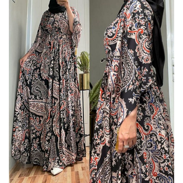 Batika Gown, GAMIS WANITA MUSLIM JUMBO CANTIK MOTIF BATIK FIT XXXL LD 130 BAHAN RAYON IMPORT KANCING BUSUI TERMURAH TERLARIS OOTD