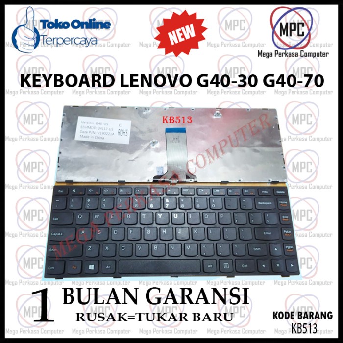 Keyboard Keyboard Laptop Lenovo Ideapad G40 G40-30 G40-70 G40-45 Series