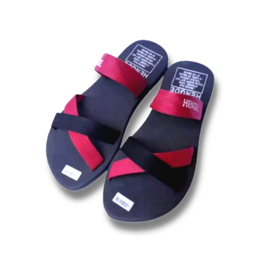Sandal Wanita Dewasa Motif Hengde Tali Kombinasi Selop Silang