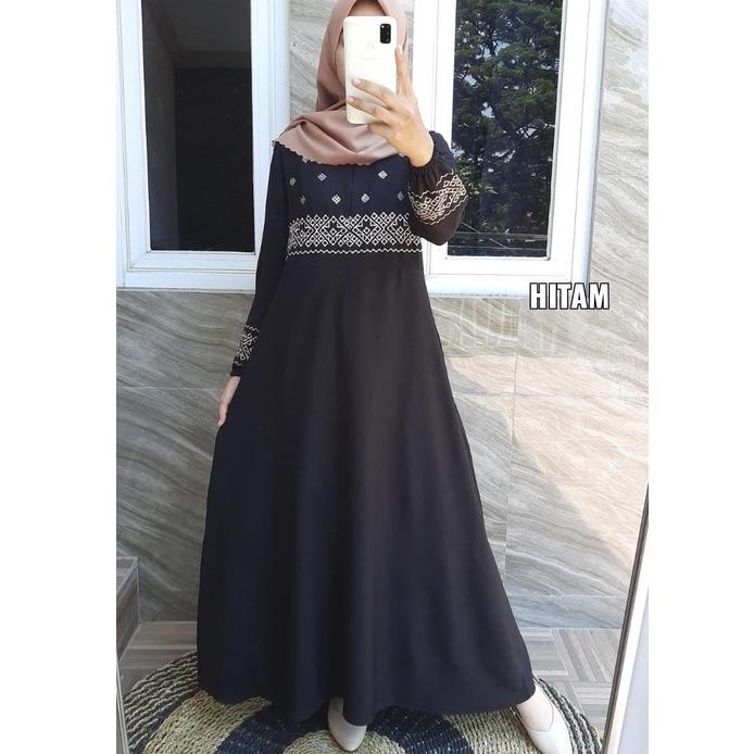 Menarik GAMIS ITY CREPE BORDIR / GAMIS ITY CREPE PREMIUM / GAMIS ITY CREPE TERBARU