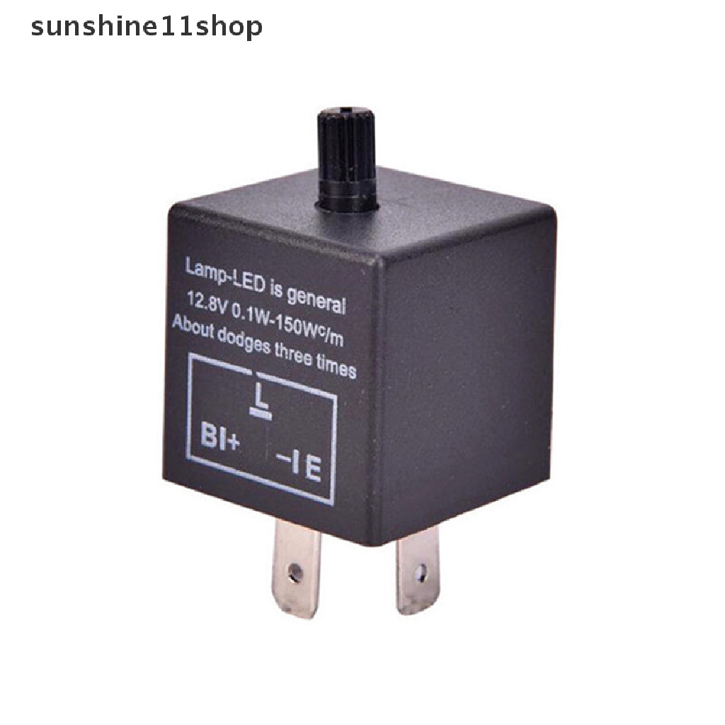 Sho 3pins Mobil Motor LED Flasher Relay 12V Universal Elektronik Adjustable Freauency Lampu Sein LED Blinker Flasher Relay N