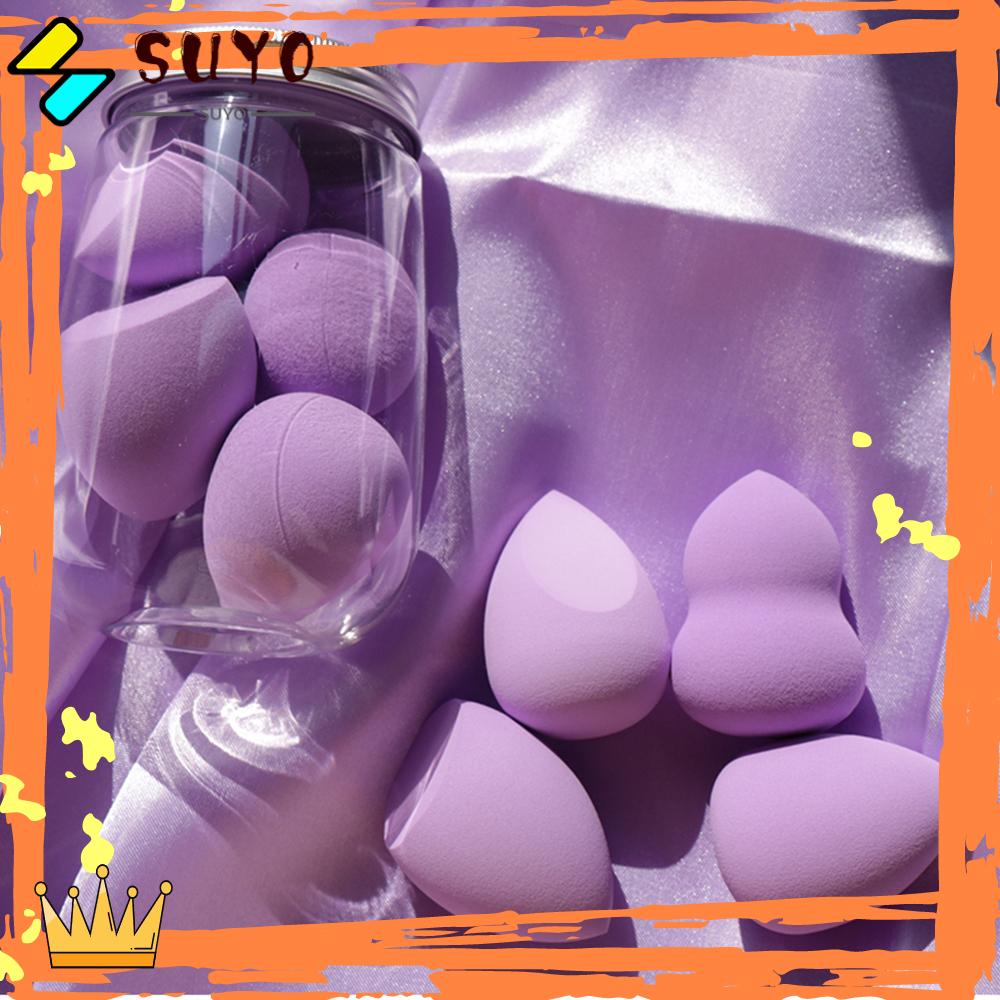 Suyo 4PCS/BOX Spons Makeup Blender Fashion Make Up Multi Shapes Foundation Blending Sponge
