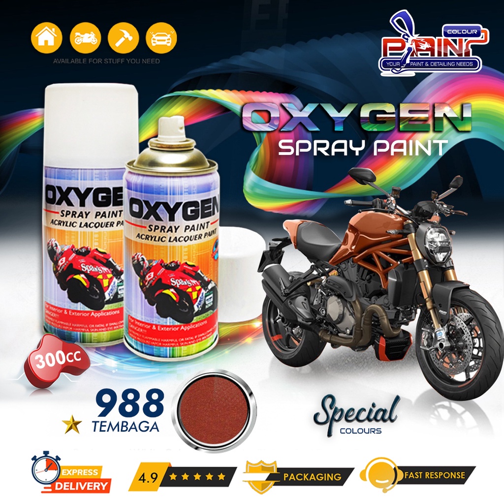 Cat Semprot / Pylox OXYGEN Acrylic Spray Paint - 988 Tembaga
