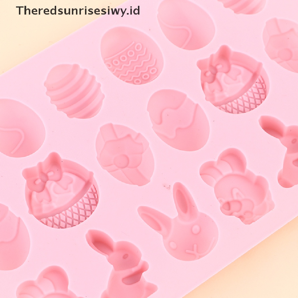 # Baju Lebaran # Easter Silicone Mold Rabbit Cetakan Kue Coklat Telur Berwarna Alat Baking Liburan~