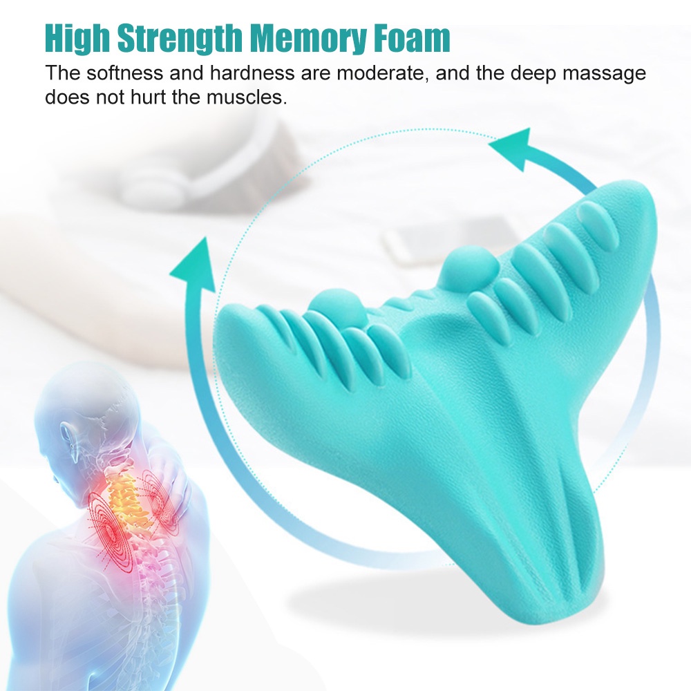 Salorie Neck Massage Pillow Neck Shoulder Cervical Chiropractic Traction Device Pillow Untuk Pereda Nyeri Tubuh Pijat Leher