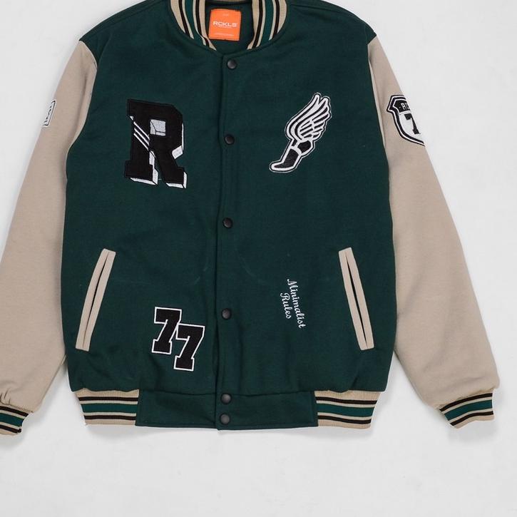 ♪ RCKLS. Jaket Varsity green ♤