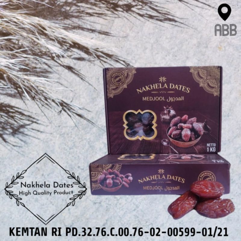 

1Kg Kurma Medjool Nakhela Dates / Packing Eksklusif Nakhela Dates