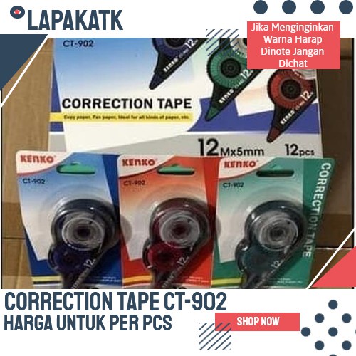 

Tip-Ex kertas / Correction tape Kenko CT-902