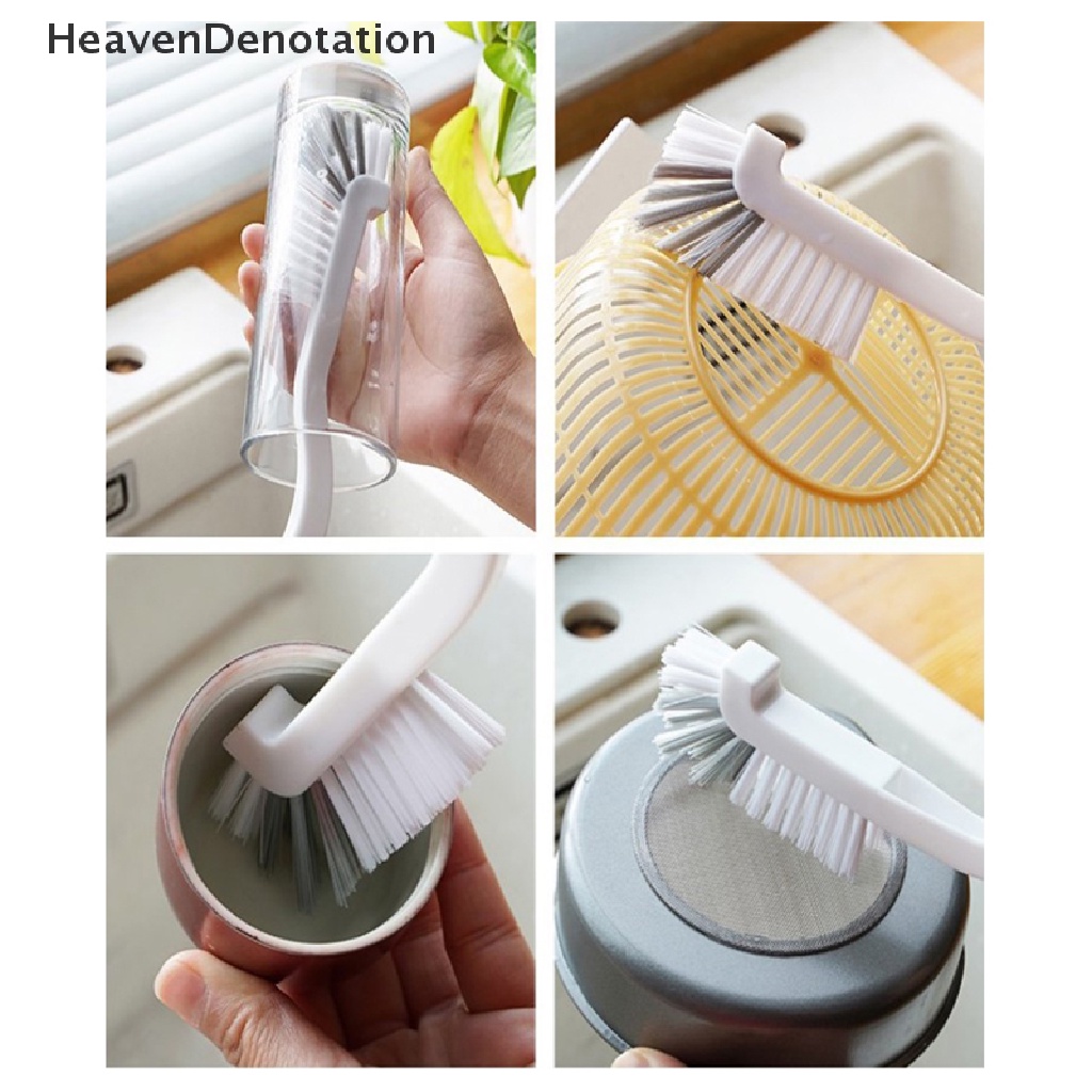 [HeavenDenotation] Sikat Pembersih Dapur Kamar Mandi Sikat Pembersih Botol Tekuk Gagang Scrubber HDV