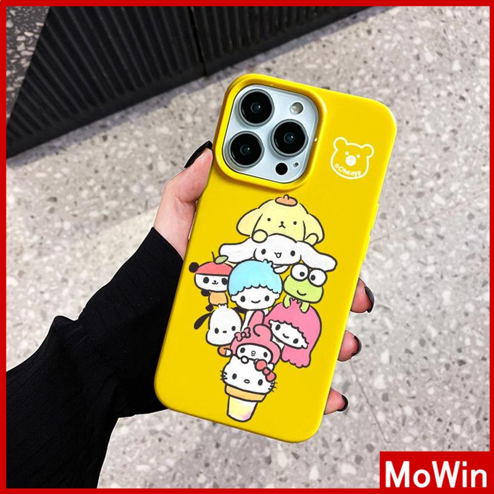 For iPhone 14 Pro Max iPhone Case Yellow Glossy TPU Soft Case Camera Protection Shockproof Cartoon Cute Compatible with iPhone 13 Pro max 12 Pro Max 11 xr xs max 7Plus 7 8