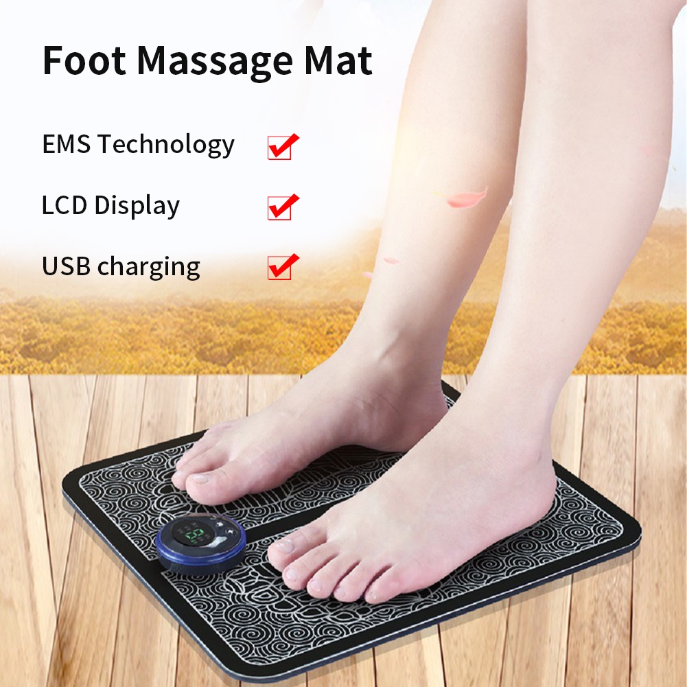 Foot Massage Mat Jepang Pijat Kaki Akupuntur Pengisian Meningkatkan Sirkulasi Darah Meredakan Sakit USB Rechargeable