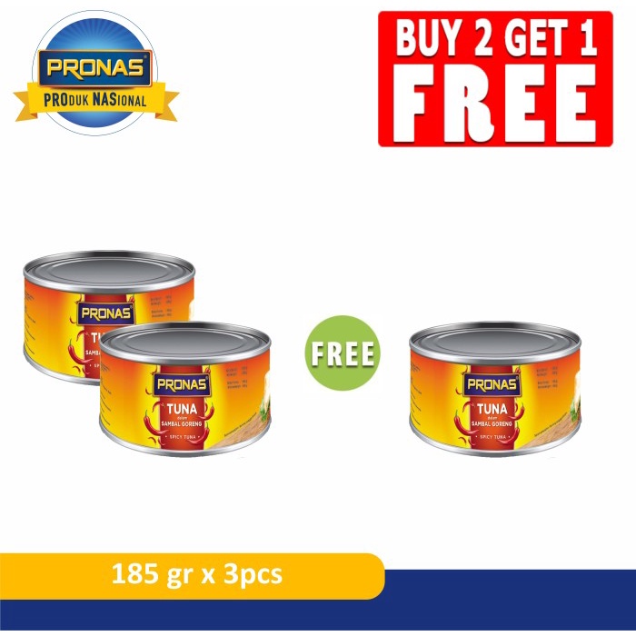 

Terlaris ✨ -PRONAS Tuna Sambal 185g Buy 2 Get 12.2.23