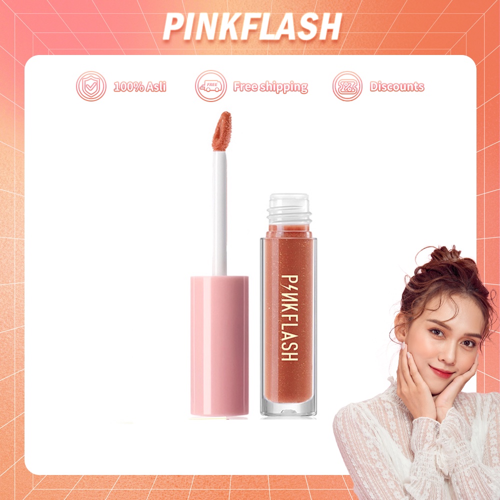 PINKFLASH OhMyGloss High Moisturising  Lip Gloss Plumpmax Shimmer G05 1Piece Lasting Glossy Lipgloss Perawatan Bibir Pel