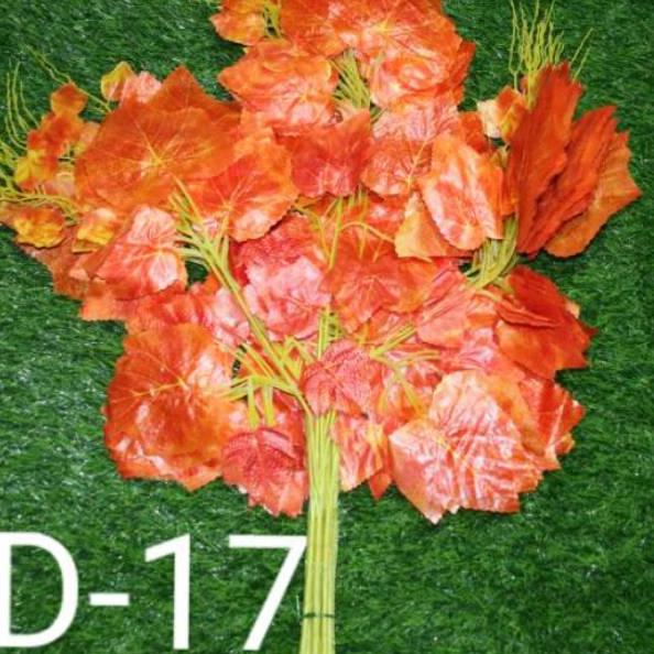 ➴ Daun Anggur Orange / Daun Dekorasi / Daun Plastik / D-017 / 1 lusin ✮