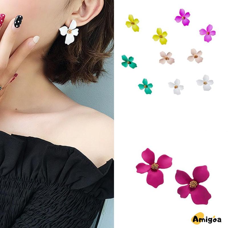 Flower Earrings Personality Versatile Elegant Temperament Stud Earrings - AG2