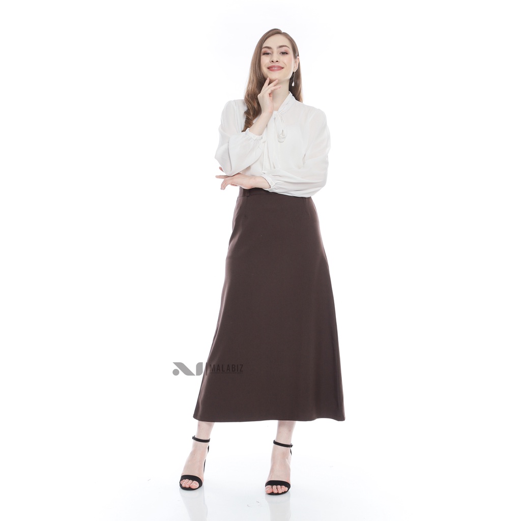 VIOLA BROWN - Rok Bahan Rok Basic Rok Formal Wanita Khusus Untuk Guru Bisnis dan Pegawai Kantor Cassual warna cokelat muda khaki krem rok basic rok dasar rok jumbo rok kerja rok biasah rok model standar rok panjang rok pengajar rok bahan