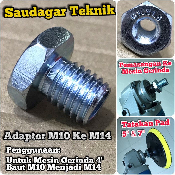 Best Seller Adaptor M10 Ke M14 Adapter Velcro M 10 Ke M 14 Mesin Gerinda