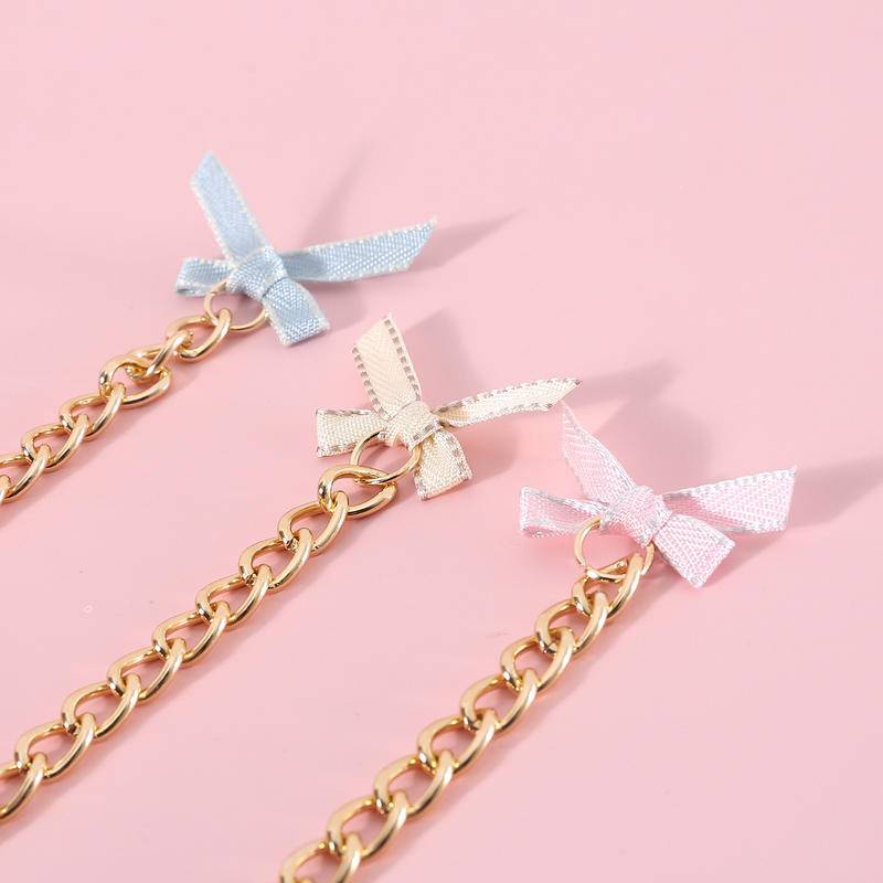 Warna-warni Mewah opal Puppy Cat Kalung Collar Kerah Rantai Adjustable Dengan Pita Berlian Imitasi Studded Liontin Untuk Kucing Anjing Kecil