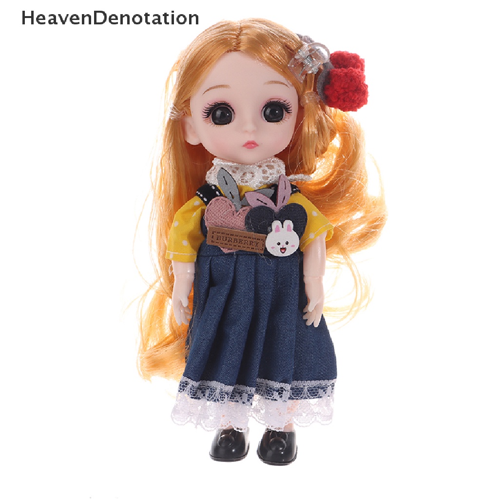 [HeavenDenotation] 17cm Boneka Dengan Pakaian Sepatu DIY Sendi Bergerak Figure Gadis Cowok Hadiah Mainan Boneka HDV