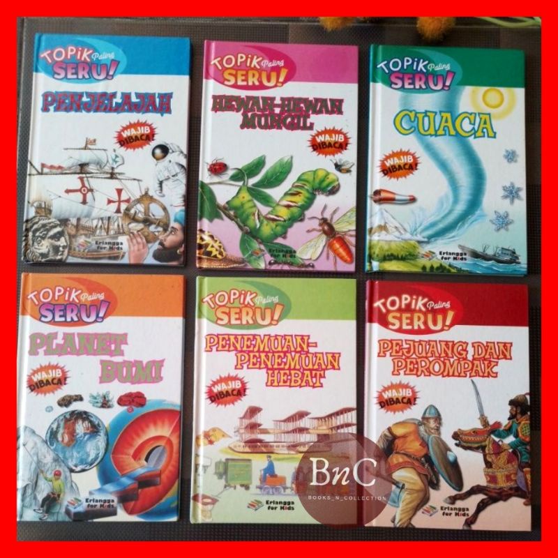 Buku ensiklopedia anak topik paling seru erlangga for kids preloved Original