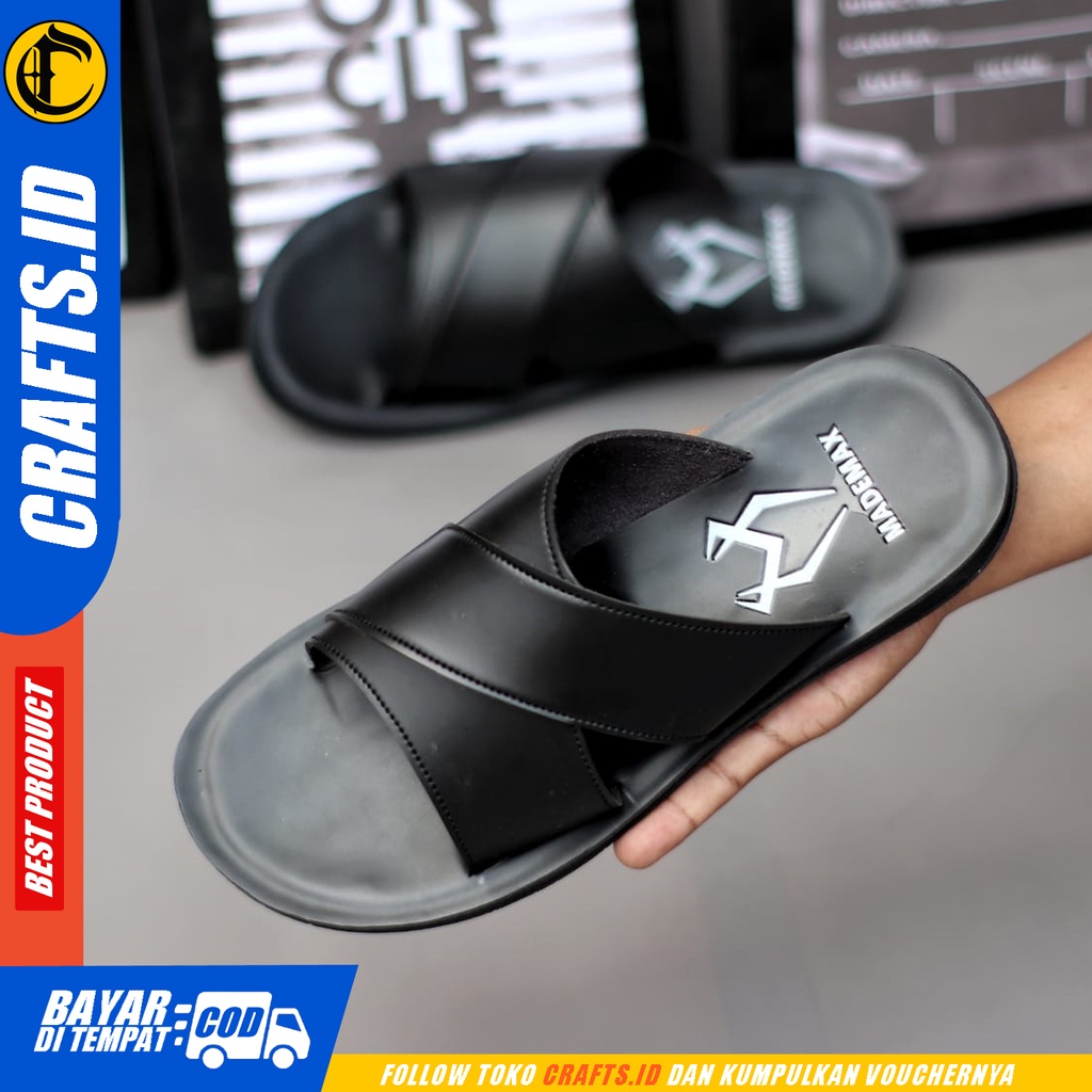 Sandal Slide Pria Sendal Slop Casual Crafts Juhi