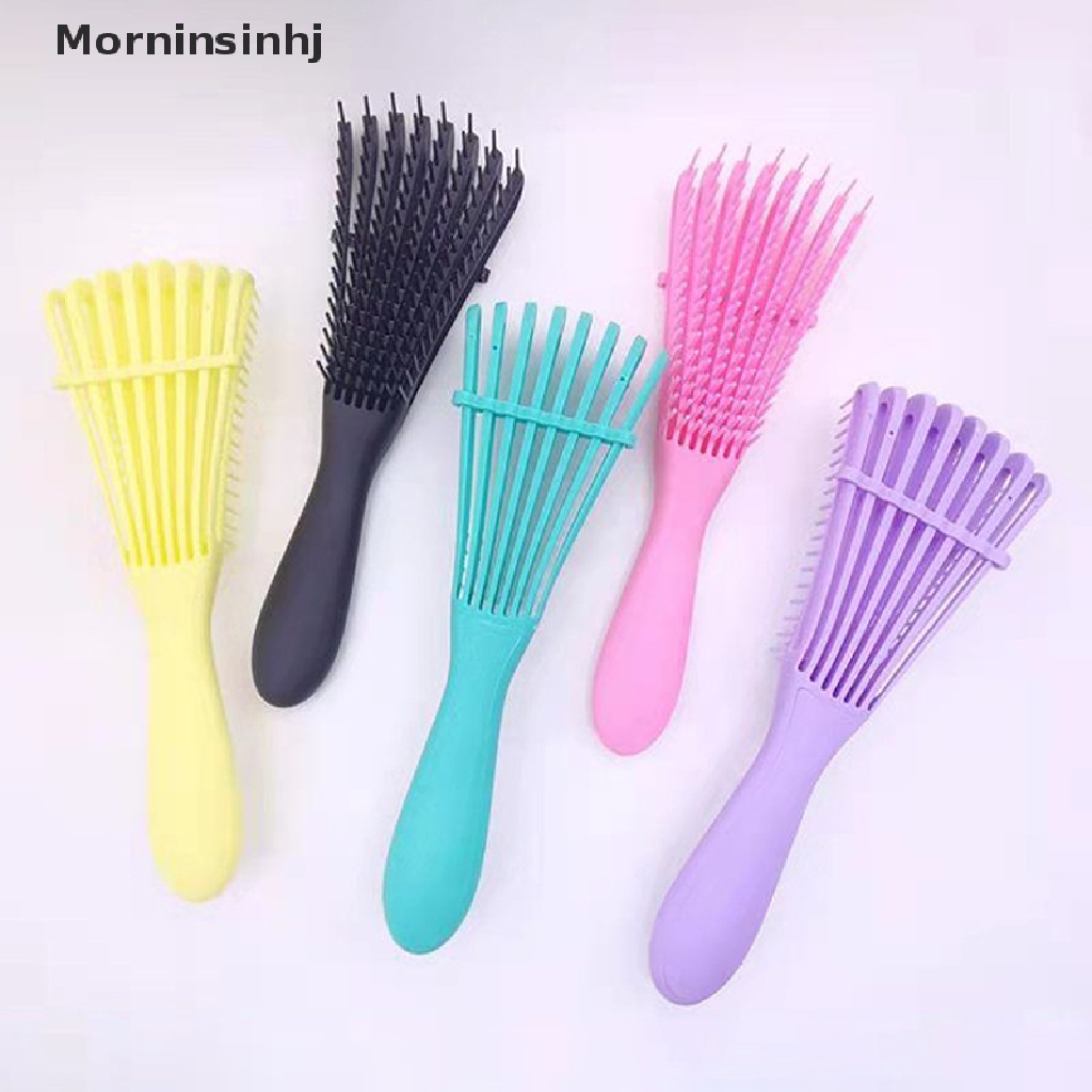 Mornin Dropshipping Detangling Sikat Rambut Pijat Kulit Kepala Keriting Rambut Wanita Sisir Hairbrush id