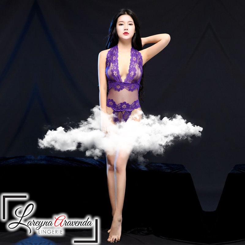 Lareyna Aravenda Lingerie Renda Jaring Transparant Cantik Model Lace Brukat Eropa LG043