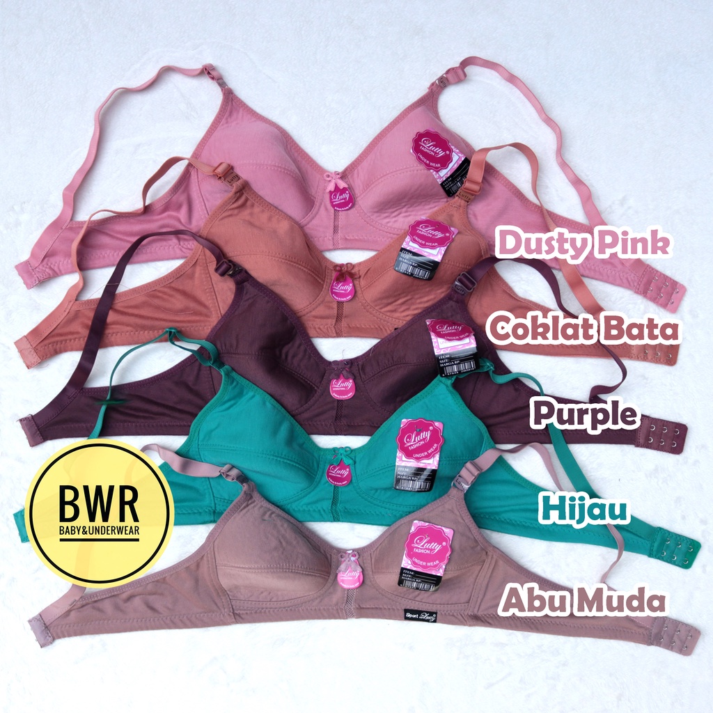 LUTTY KANCING DUA | Bh Sport Lutty Berkualitas Pakaian Dalam | Bra Sport Kait 2 Pilih Warna - Bwr