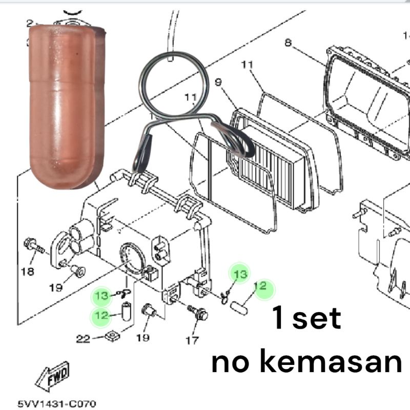 selang box filter mio sporty mio smile soul Fino Karbu