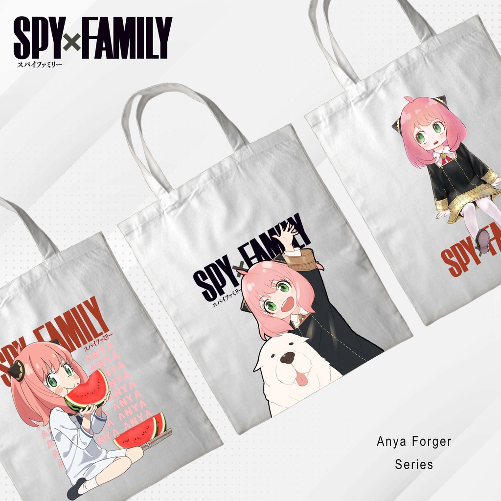 Totebag Anime Spy x family Anya Tote bag premium Totebag zipper totebag velcro Termurah