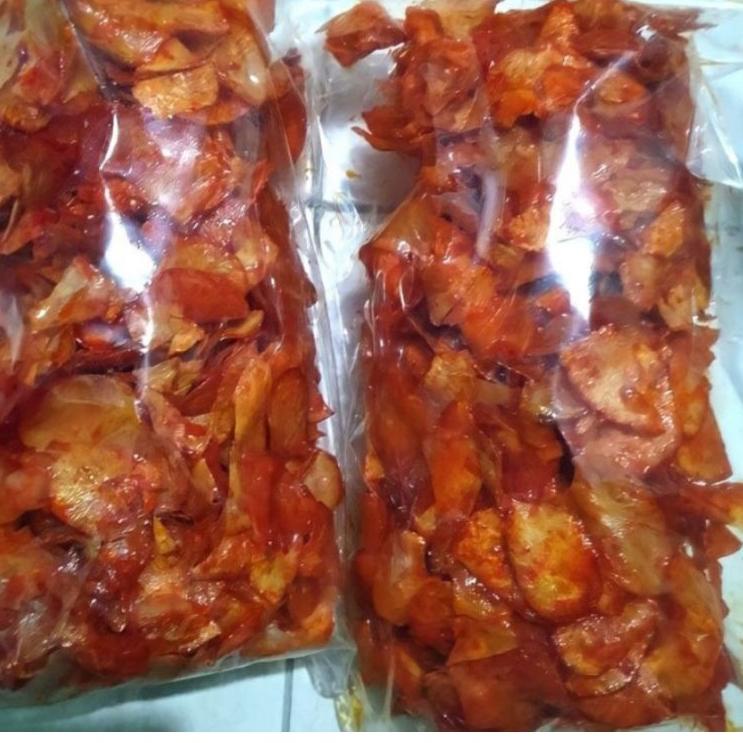 

☜ Kripik singkong balado pedas manis 1kg ✯