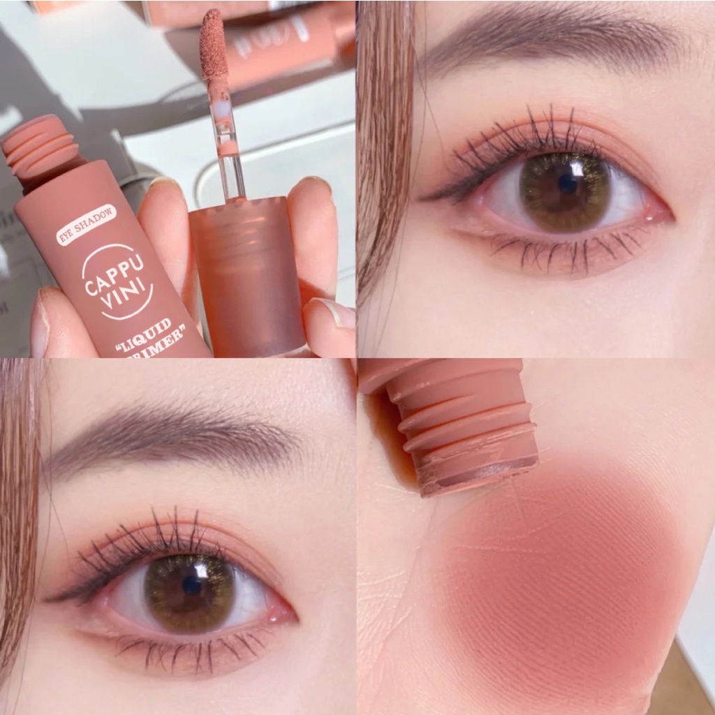 【COD】2 In 1 Liquid Eyeshadow / Blusher Korean Matte Liquid Eyeshadow Liquid Primer Matte Eyeshadow Matte Colour Nude Colour Milk Tea Colour-CH