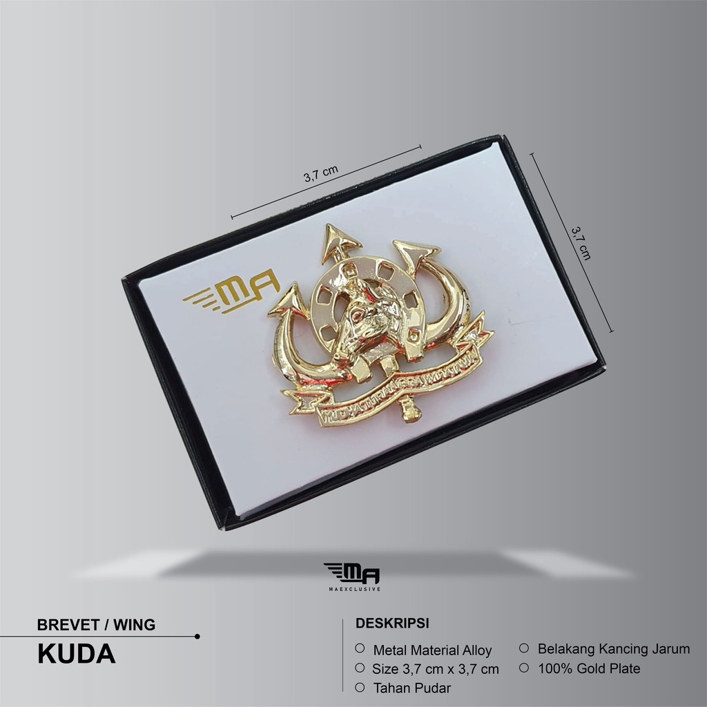 WING KUDA KAVALERI PDH BRIVET BREVET PIN KUDA KAVALERI