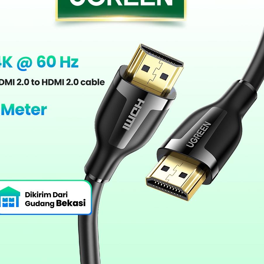 ➧ 【Stok Produk di Indonesia】Ugreen Kabel 1.5m Hdmi 2.0 4k Untuk Iptv Lcd HDMI 4K Cable ➬