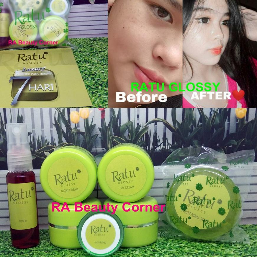 ► RATU GLOSSY PAKET PENGELUPASAN  / CREAM FLEK / TONER PENGELUPASAN WHITENING / GLOWING / EKSTRA GLO