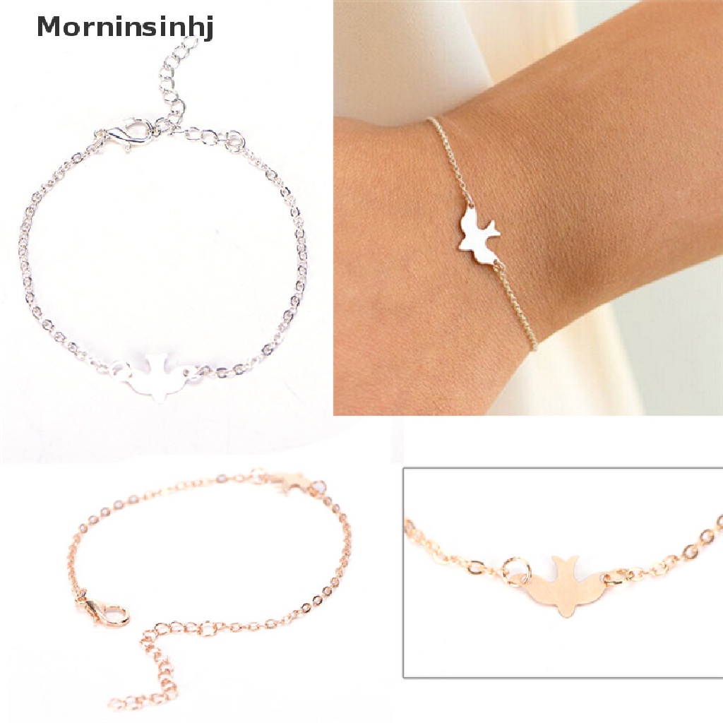 Mornin Tiny Peace Dove Bracelet Soar Flying Birds Bracelet Gelang Burung Walet Lucu id