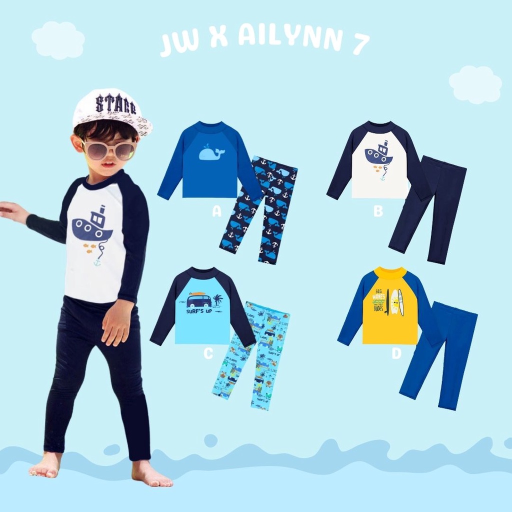 Baju Renang Anak Laki Laki / Cowok Junior Wardrobe x Ailynn  Vol. 7