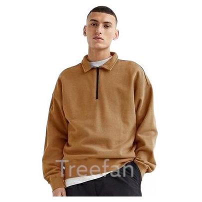 Langsung Kirim Sweater Pria sweater laki-laki Turtle Neck Jaket half zip / Jaket Relaxed Fit Sweatsh