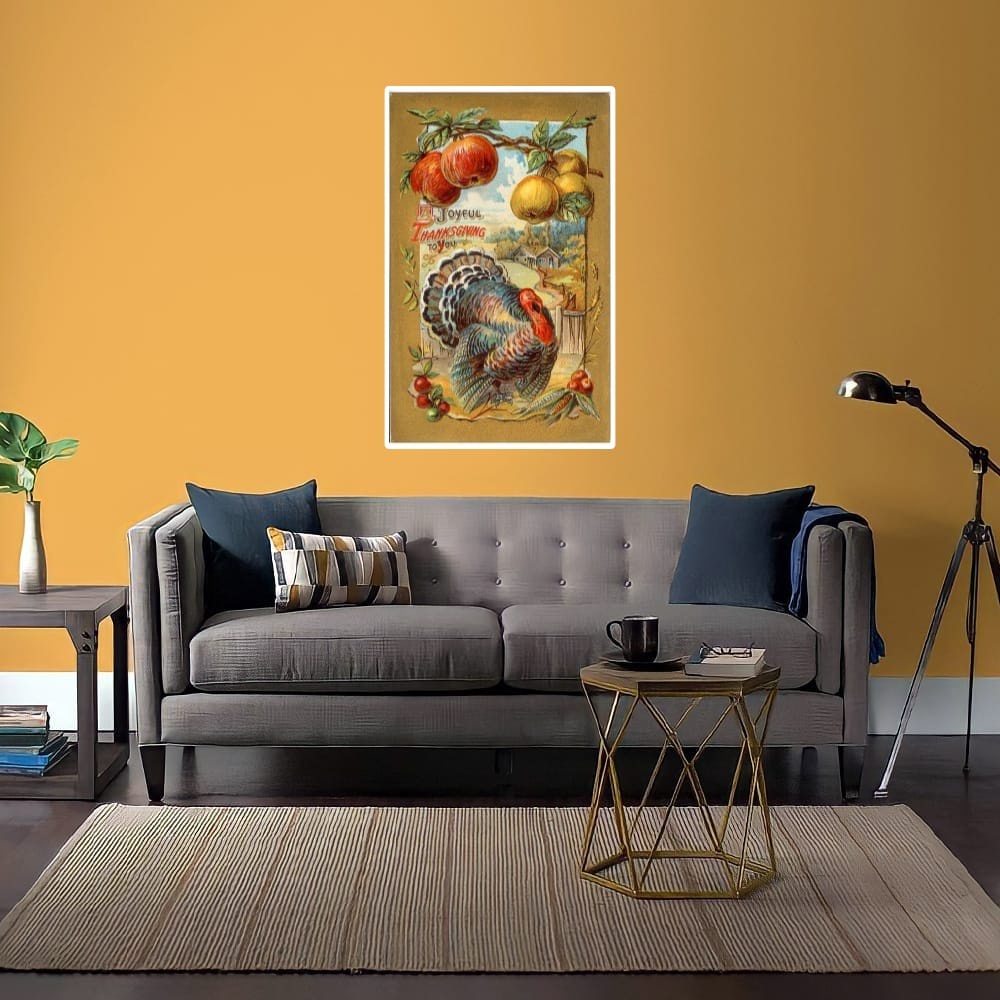 LUKISAN POSTER CETAK GAMBAR AYAM KALKUN 03 TERLARIS SEINDONESIA HIASAN DINDING RUANG TAMU KAMAR DAPU