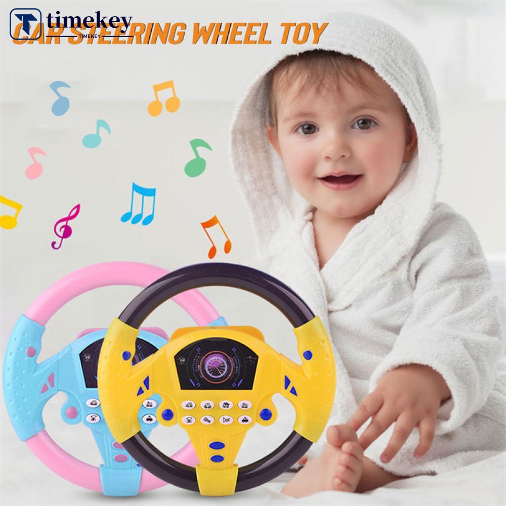 Timekey Musik Mensimulasikan Mengemudi Setir Mobil Mainan Edukasi Dini Cerdas Anak Eletric Mainan Bayi Dengan Suara Vokal Mainan F5X1