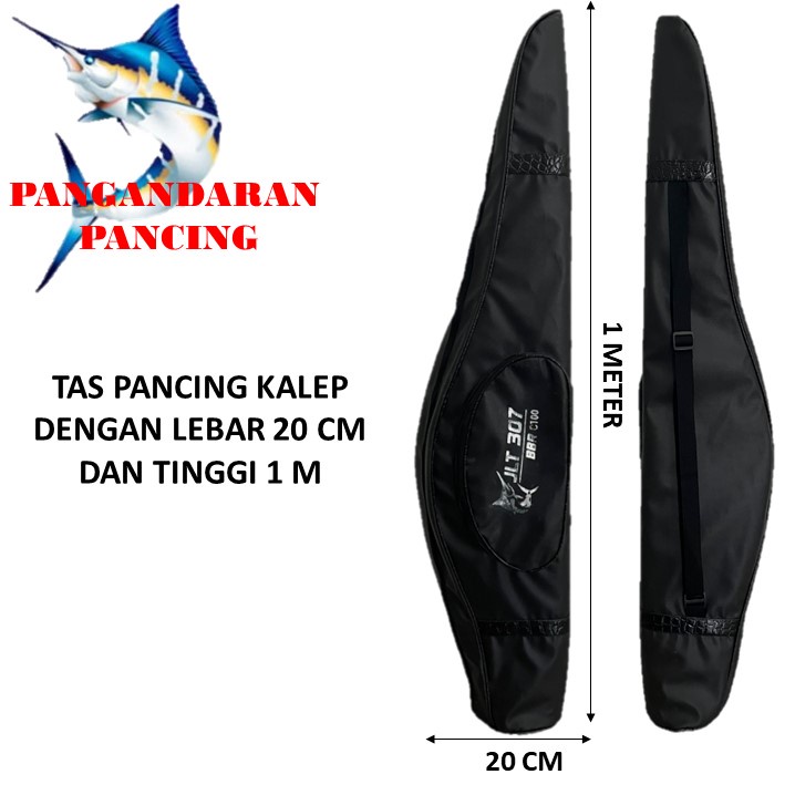 Tas pancing tas joran kalep kulit 1m Tas alat pancing tas empang  tas joran Tas pancing kalep dan ku