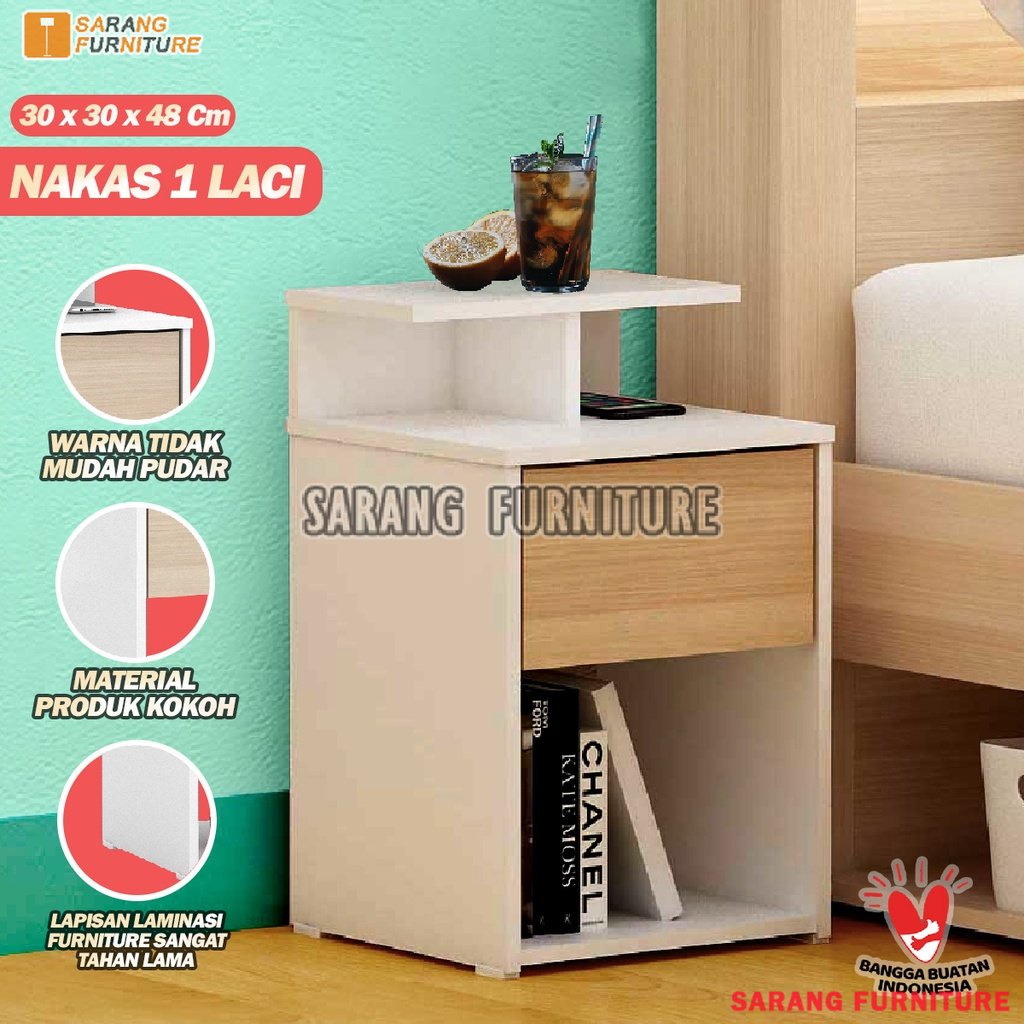 NAKAS 1L KINGDOM NAKAS 1 LACI MEJA NAKAS MINI BEDSIDE TABLE MEJA NAKAS MINIMALIS