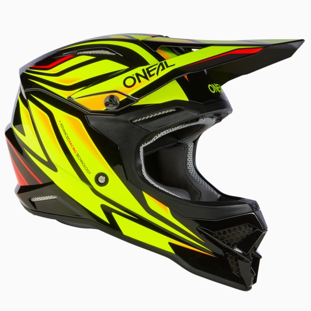HELM ONEAL 3 SERIES VERTICAL V.23 HELMET - BLACK YELLOW NEON