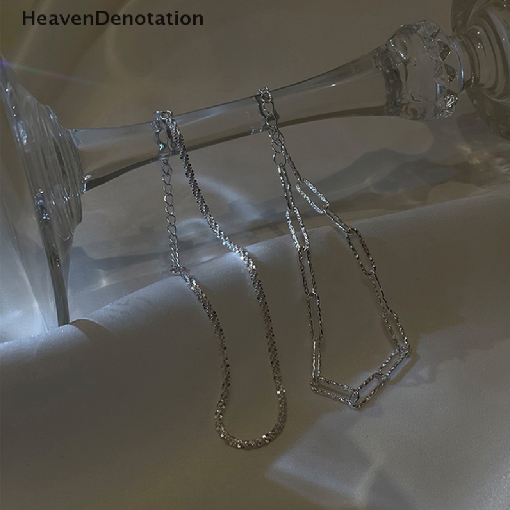 [HeavenDenotation] 1/2pcs Mode Baru Warna Perak Berkilau Gelang Indah Sederhana Wanita Adjustable Gelang Bangle Halus Fashion Perhiasan Aksesoris HDV