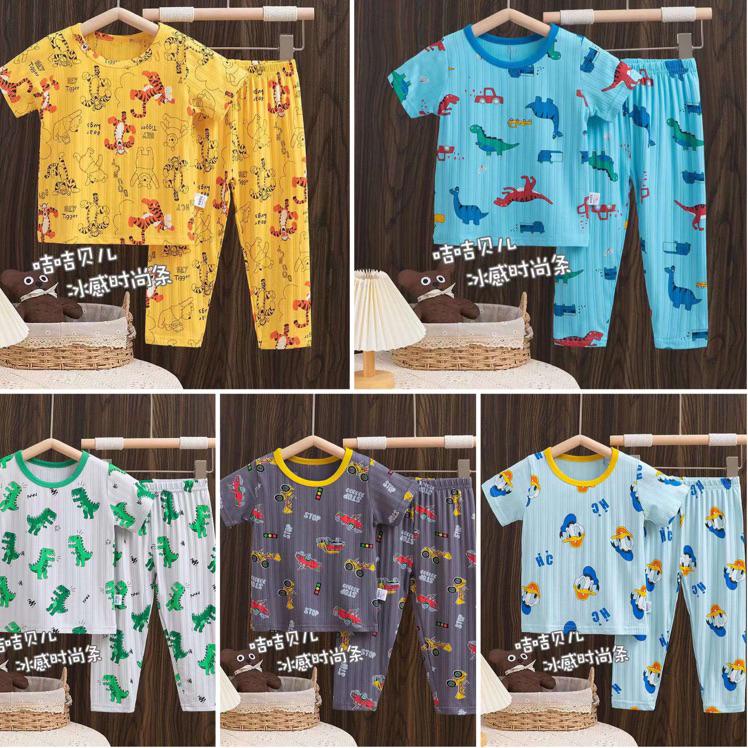 ✱ Piyama Anak Impor Ku Bao lengan pendek Boy 9 ➼