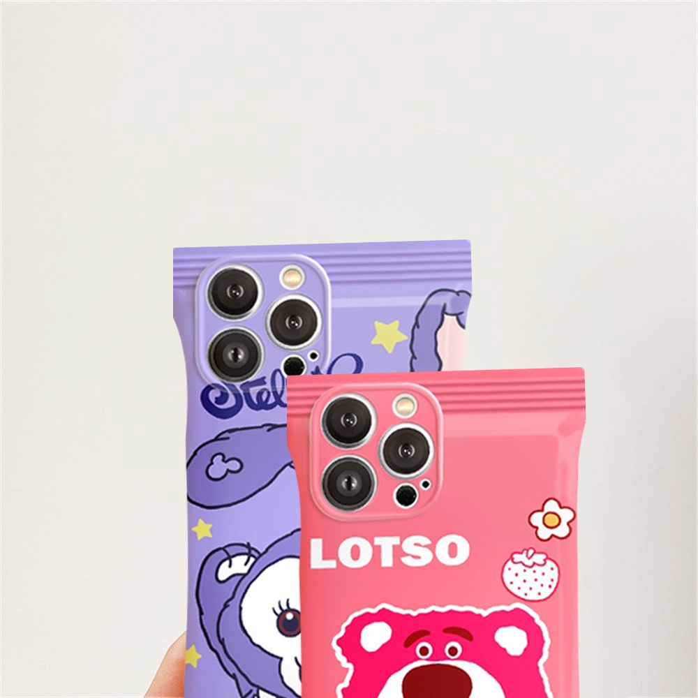 Realme C35 C30 C31 C33 RealmeC21Y C25Y C11 Realme 10 9i 8i 6i 5i 7i C25 C15 C12 C20 C3 C1 Narzo 50A Prime Kartun StellaLou Kelinci Manyo Strawberry Bear Soft Candy Phone Case BY