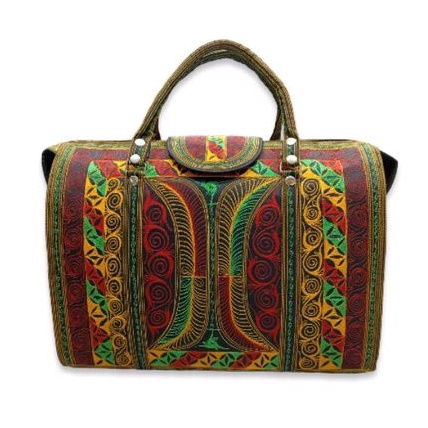 Tas Koper jumbo bordiran motif khas Aceh / Tas travel khas Aceh